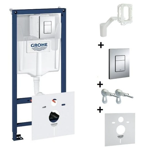Инсталляция для подвесного унитаза GROHE Rapid SL с кнопкой 38827000