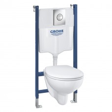 Комплект инсталляции с подвесным унитазом GROHE Solido с сиденьем и кнопкой 39415000