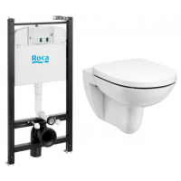 Комплект инсталляции с подвесным унитазом ROCA Debba Round Pack с сиденьем 893104980