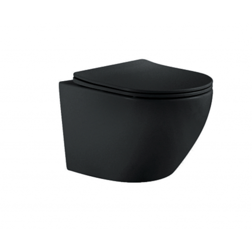 Унитаз подвесной безободковый Aquatek ЕВРОПА AQ1901-MB с сиденьем Soft Close