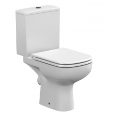Унитаз-компакт напольный безободковый с бачком Церсанит COLOUR CLEAN ON 011 3/5 DPL EO S-KO-COL011-3/5-COn-DL-w с сиденьем Soft Close