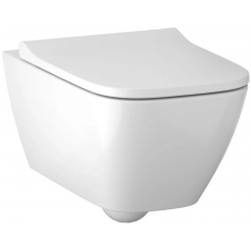 Унитаз подвесной безободковый Geberit SMYLE SQUARE 500.683.01.2 с крышкой-сиденьем микролифт Унитаз подвесной безободковый Geberit SMYLE SQUARE 500.683.01.2 с крышкой-сиденьем микролифт