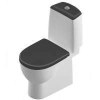 Унитаз-компакт напольный с бачком Sanita Luxe BEST COMFORT WC.CC/Best/2-DM/BLK.G/S1 с сиденьем Soft close