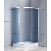 Душевой уголок ODA-8051 115х80 см с низким поддоном матовое стекло правый