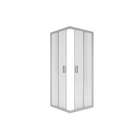 Душевое ограждение МЕТАКАМ Universal Grey 90х90 см без поддона прозрачное стекло
