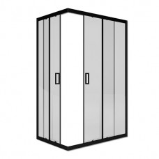 Душевое ограждение МЕТАКАМ Universal Pro Black 120х80 см без поддона прозрачное стекло