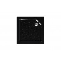 Душевой поддон МЕТАКАМ Universal Black N 80х80 см низкий квадратный акриловый