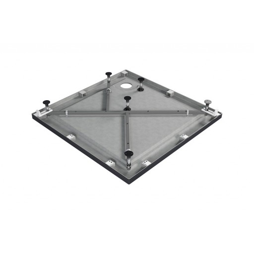 Душевой поддон МЕТАКАМ Apart Black 90х90 см низкий квадратный акриловый