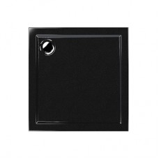 Душевой поддон МЕТАКАМ Apart Black 90х90 см низкий квадратный акриловый