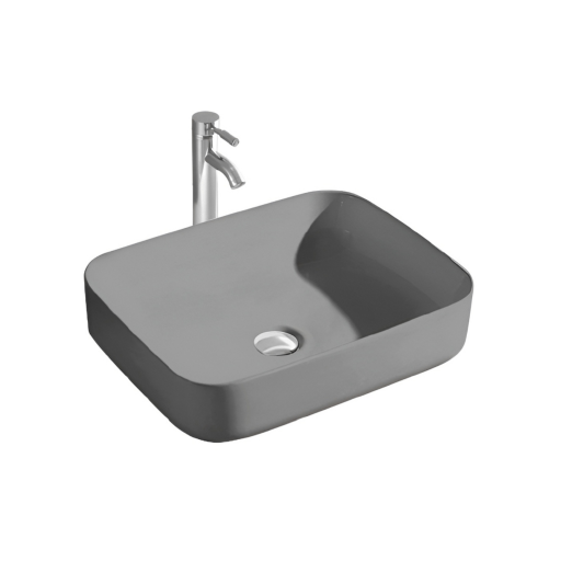 Раковина накладная Aquatek Вега AQ5515-MG серая матовая Раковина накладная Aquatek Вега AQ5515-MG серая матовая