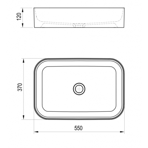 Раковина накладная Ravak Ceramic Slim R XJX01155002 белая