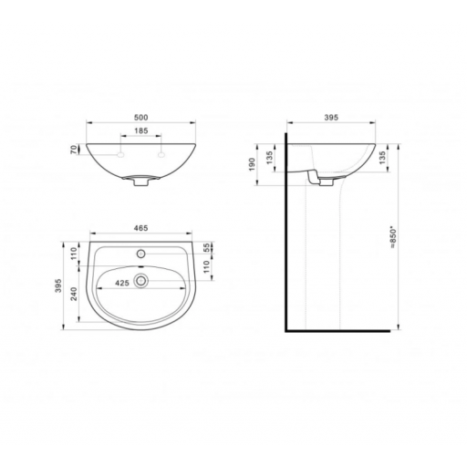 Раковина подвесная Santek Animo 1.WH11.0.496 белая