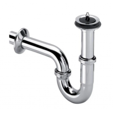 Сифон для раковины U-образный с пробкой Viega хром 111298