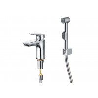 Смеситель для раковины AQUATEK Вега AQ1012CR с гигиеническим душем хром