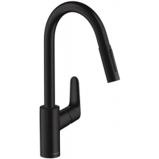 Смеситель для кухни HANSGROHE Focus M41 31815670 однорычажный черный матовый Смеситель для кухни HANSGROHE Focus M41 31815670 однорычажный черный матовый
