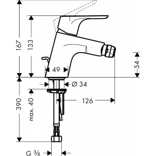 Смеситель для биде HANSGROHE Focus 31920000 хром