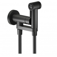 Смеситель с гигиеническим душем NOBILI AV00600BM встраиваемый черный матовый