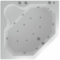 Акриловая ванна Aquatek Лира LIR150-0000006, гидромассаж (пневмоуправление), с фронтальным экраном