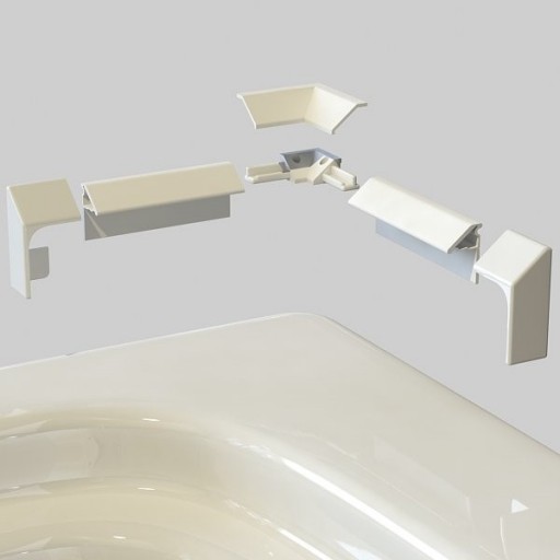 Бордюр декоративный для ванн и поддонов Aquatek DEKOR-0000001, 195 см, белый глянцевый